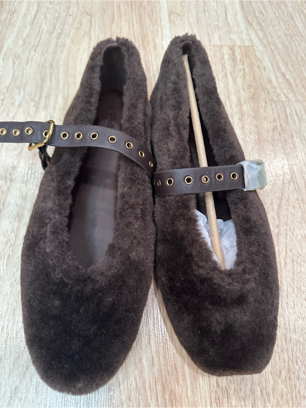 Women’s Faux Shearling Mary Jane Flats - Dark Brown by Madewell